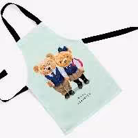 پیشبند تدی مخمل چاپ دیجیتال قابل شستشو و رنگ ثابت دارای آستر ضدآب کد 37