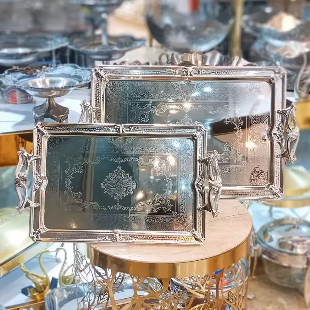 سینی استیل 2تیکه خارجی