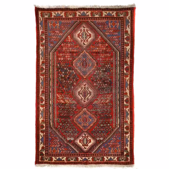 فرش دستباف قدیمی شش متری طرح حوضی کد 4101141