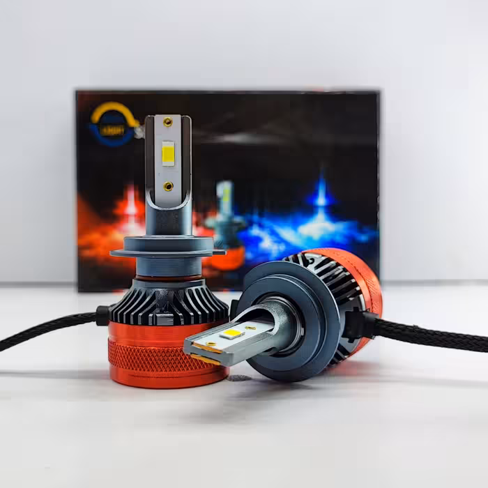 هدلایت CSP سفید یخی پایه H7 گارانتی دار مدل S300 برند هایلایت بسته دو عددی