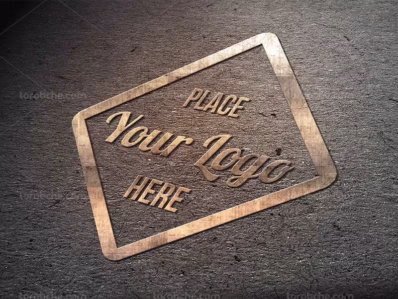 موکاپ لوگو روی آسفالت | گرافیک با طعم تربچه