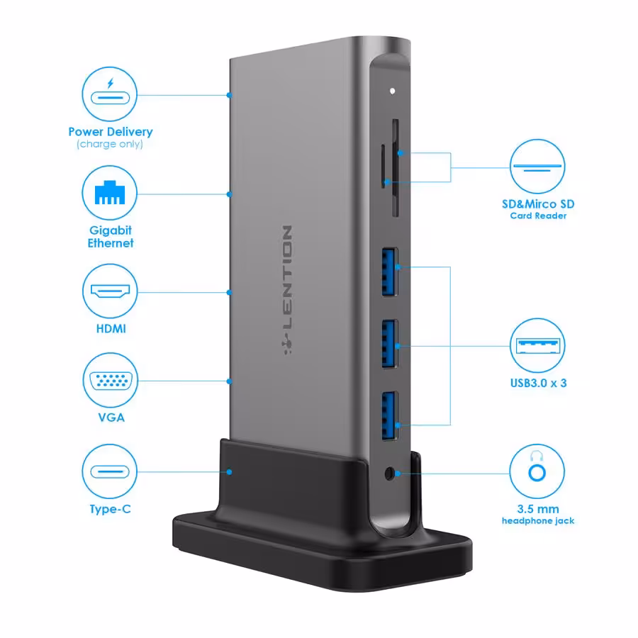 هاب داک استیشن لنشن مدل D55HEAVCR