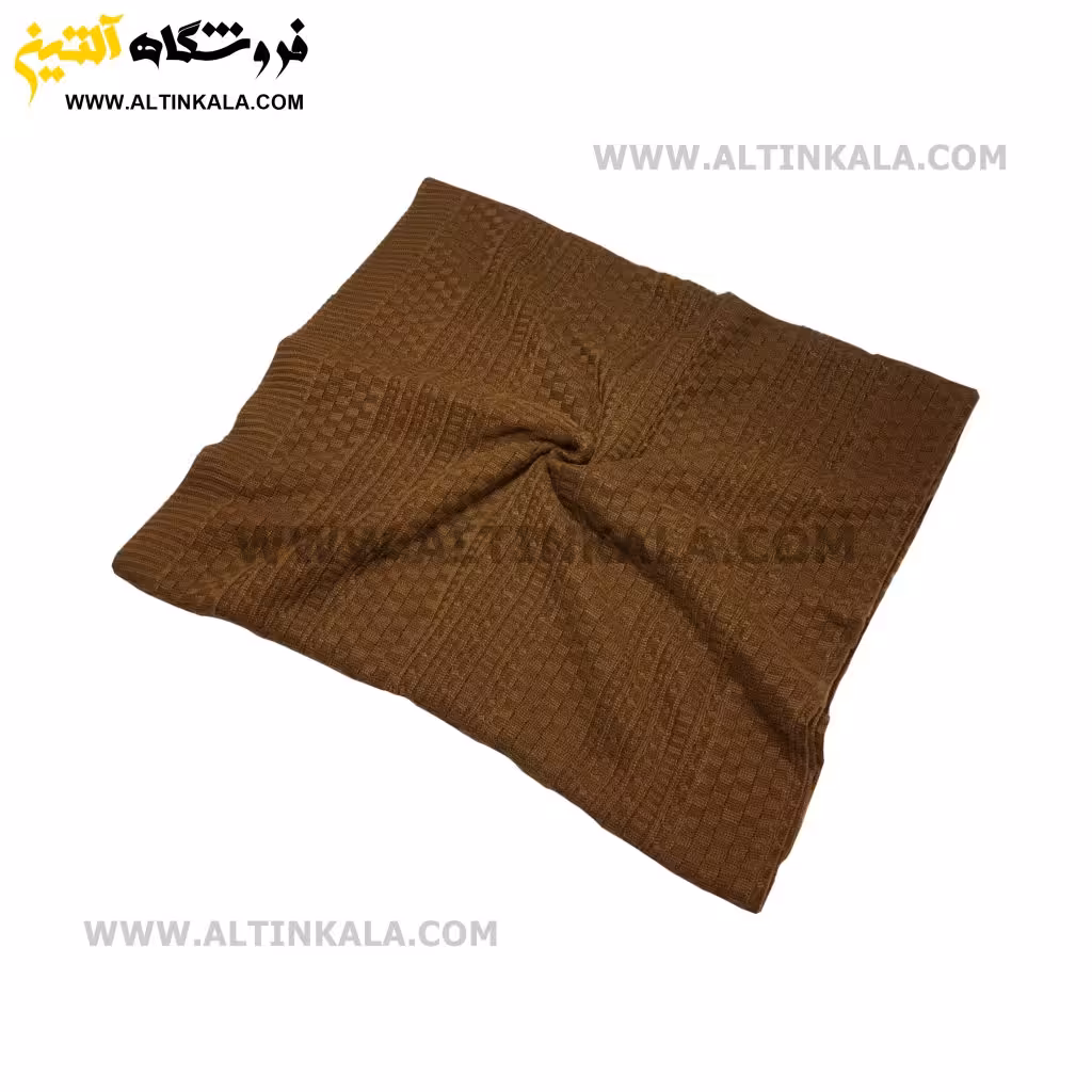 شال مبل بافت سوپر (تراکم بالا) طرح هیلدا سایز 160×220 قهوه ای