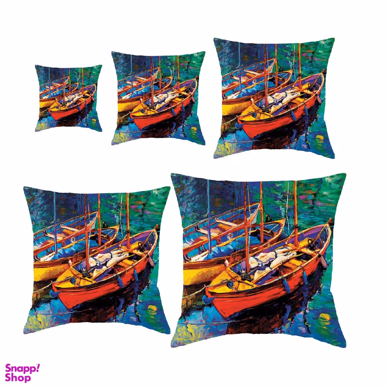 کوسن رنس کد S5-10128 مجموعه 5 عددی کوچک تا بزرگ چند رنگ