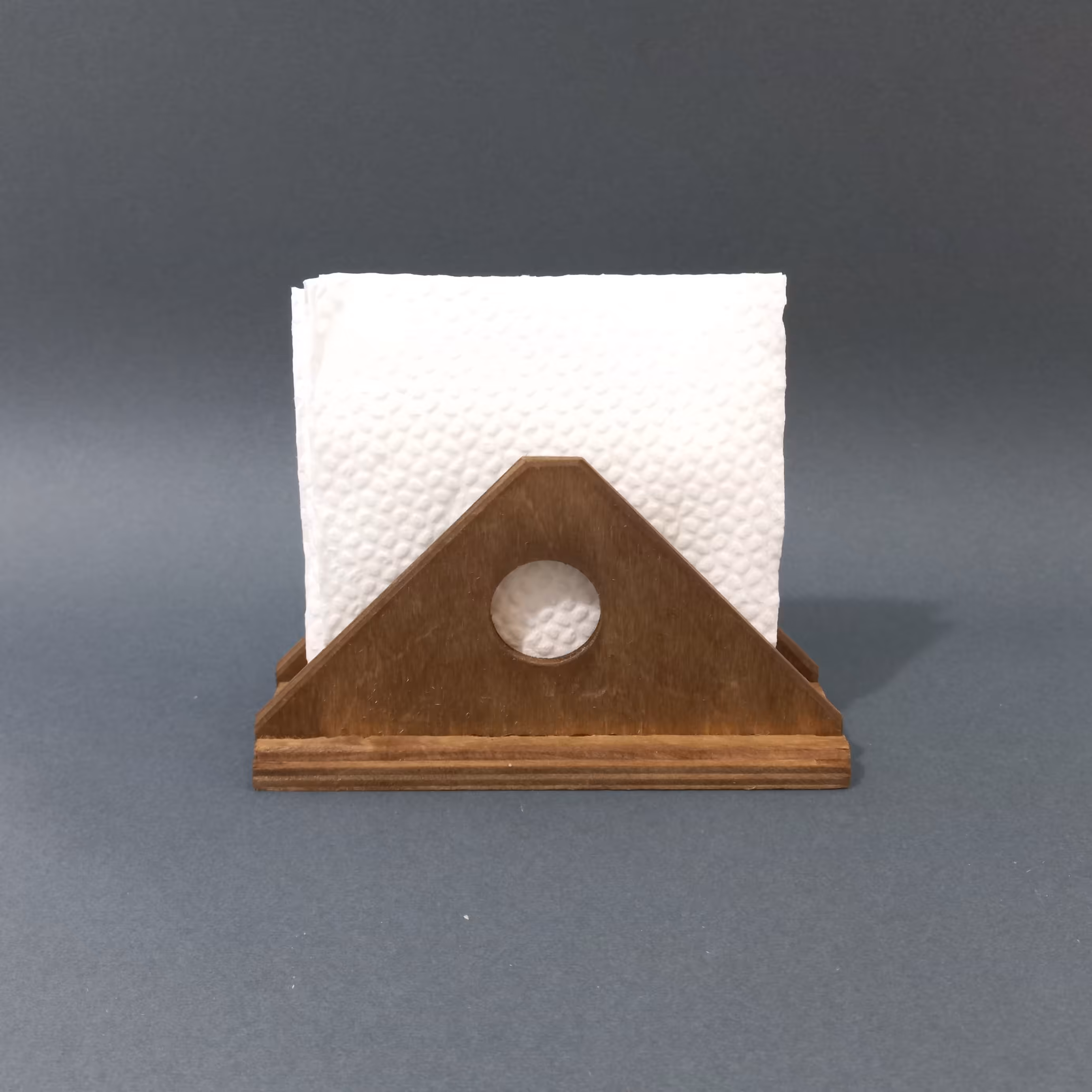 جا دستمالی چوبی رومیزی مثلثی قابل شستشو 