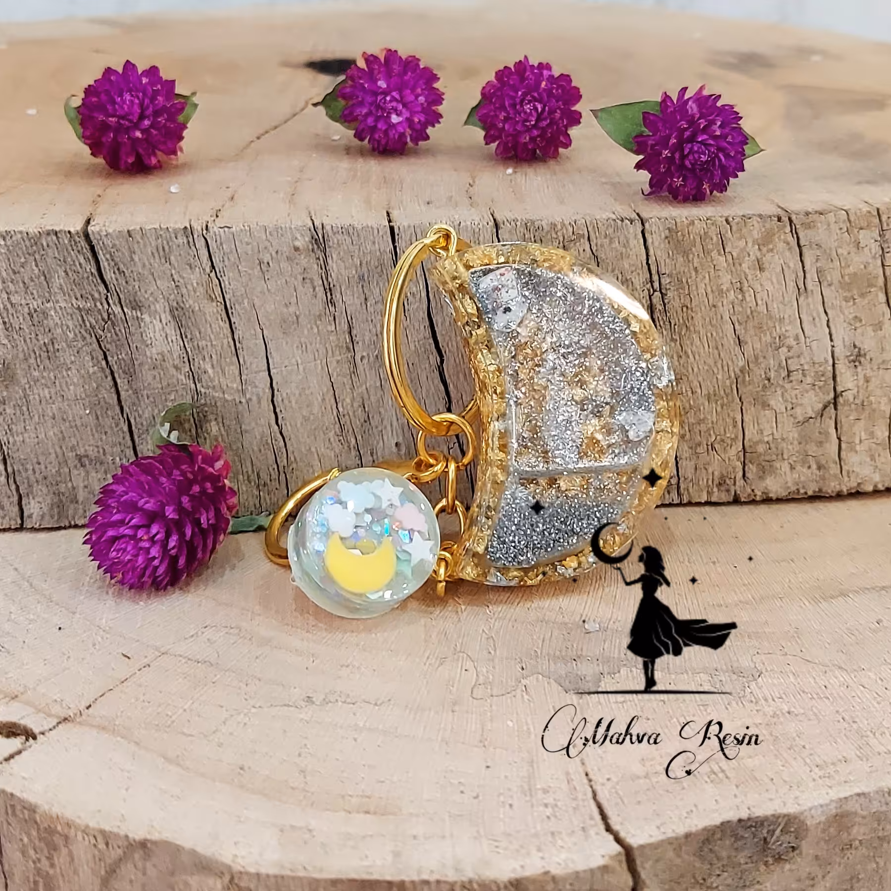 جاسوئیچی آکواریومی رزینی طرح ماه