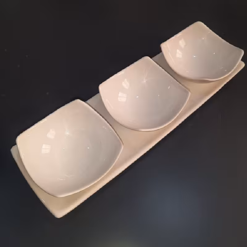  سِرو رولت خوری 3 پیاله 4گوش      