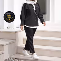 ست سه تیکه کت وشلوار و شومیز دخترانه و زنانه ترند سال پارچه پرشیا فری سایز مناسب سایز 36 الی 44