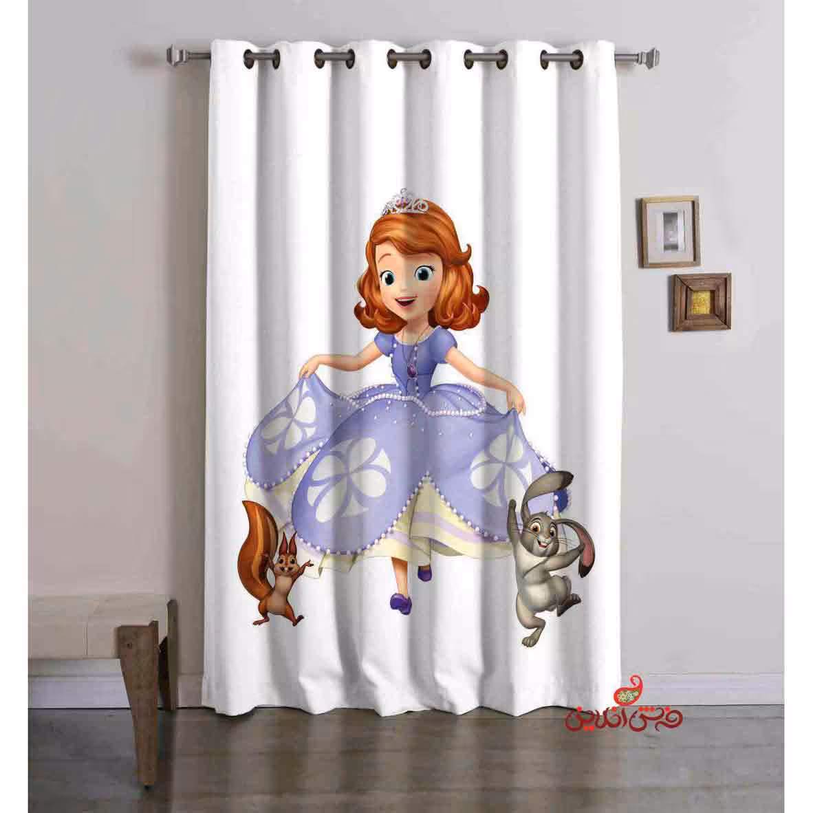پرده 2عددی کودک طرح سوفیا کد 2333