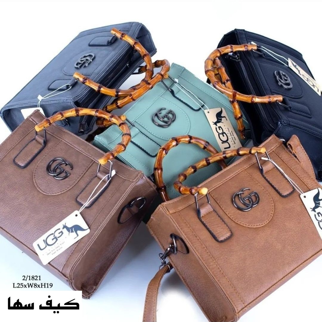 کیف زنانه مدل دسته کائوچویی. جادار و شیک. با بند دستی و دوشی