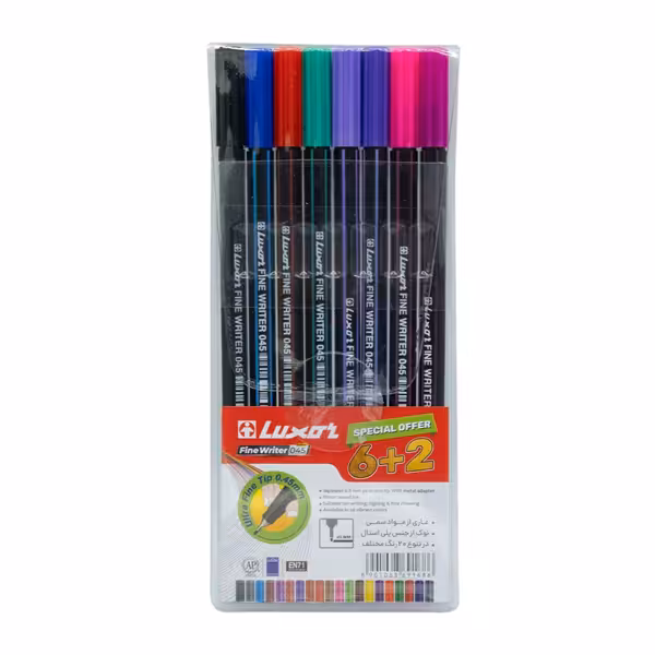 روان نویس نوک نمدی 8رنگ لاکسر