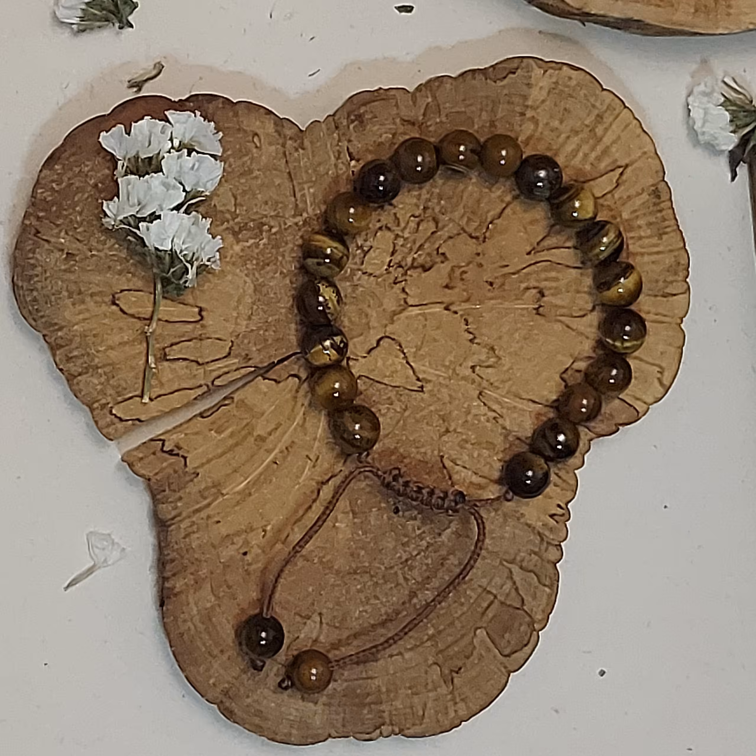 دستبند سنگ چشم ببر مارینا