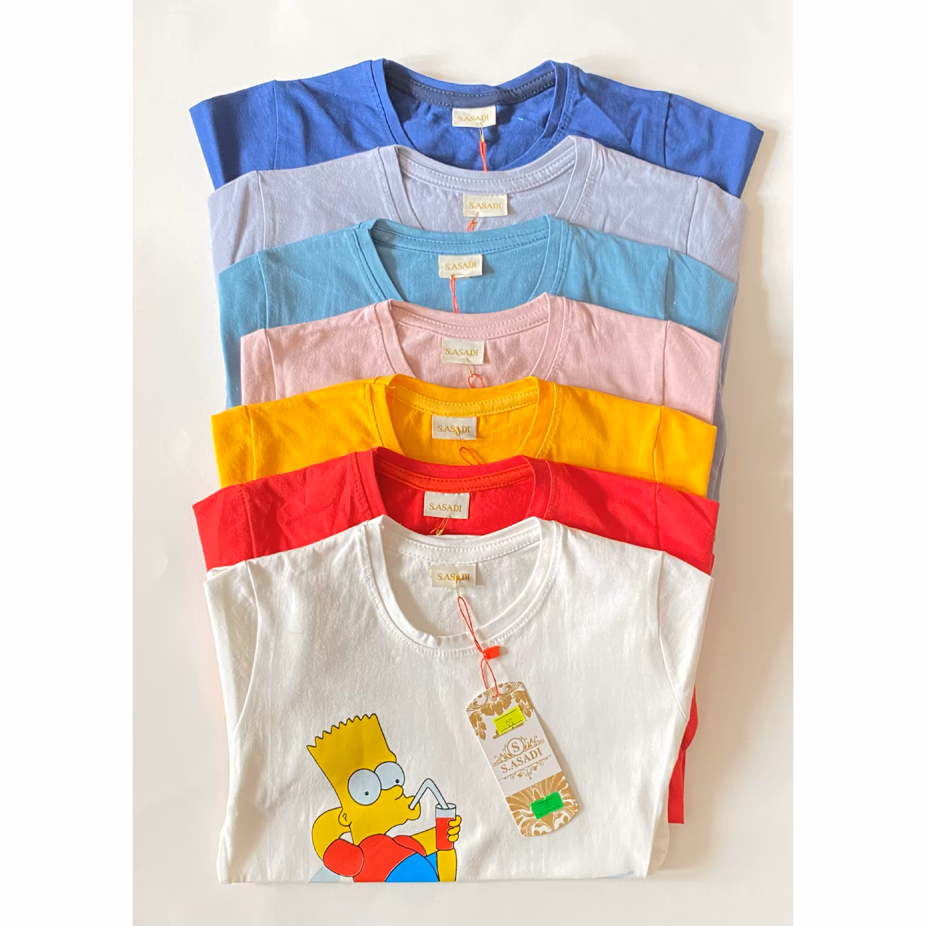 تیشرت پسرانه دخترانه اسپرت سوپر نخ پنبه سایز 50 تا 65  درجه یک