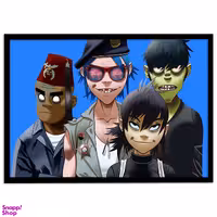 تابلو نوری بکلیت مدل طرح گروه گوریلاز Gorillaz مدل لایت باکس B-s2336