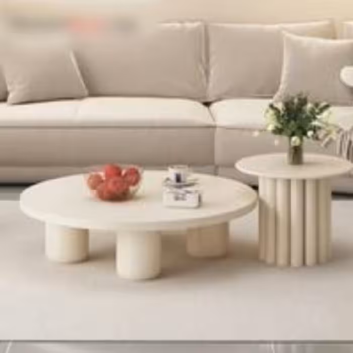 میز جلو مبلی چوبی دایره ای فانتزی ساخته شده از چوب طبیعی ارسال با باربری به سراسر کشور