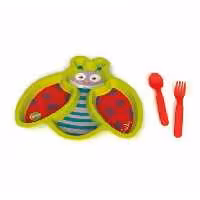 بشقاب کفشدوزک و قاشق و چنگال Oops  Easy-Meal Lucky