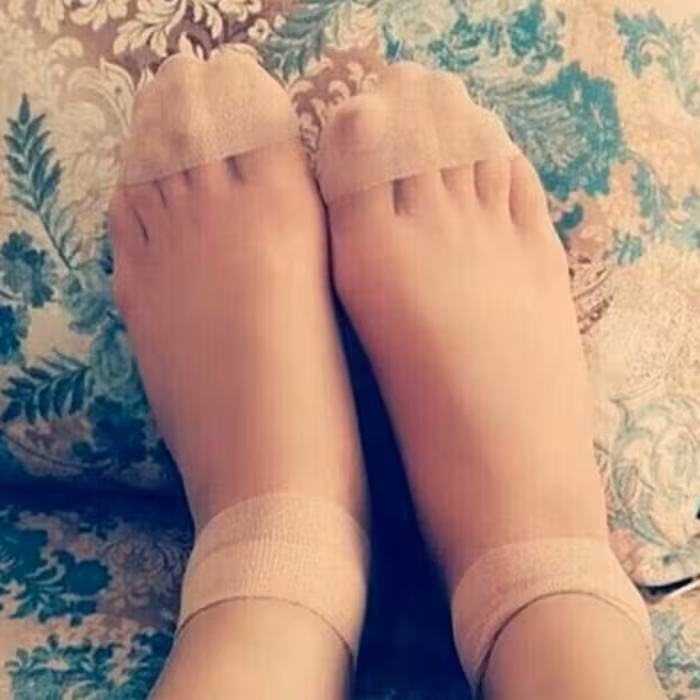 جوراب مچی شیشه ای کفه ساده (جین 12 جفتی)