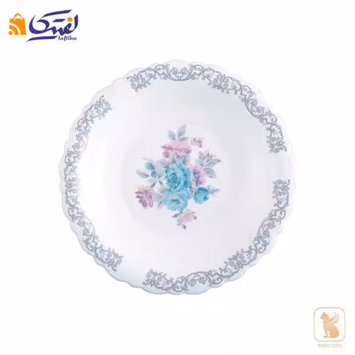 بشقاب گود 225 پارس اپال طرح نلی آبی کد 180