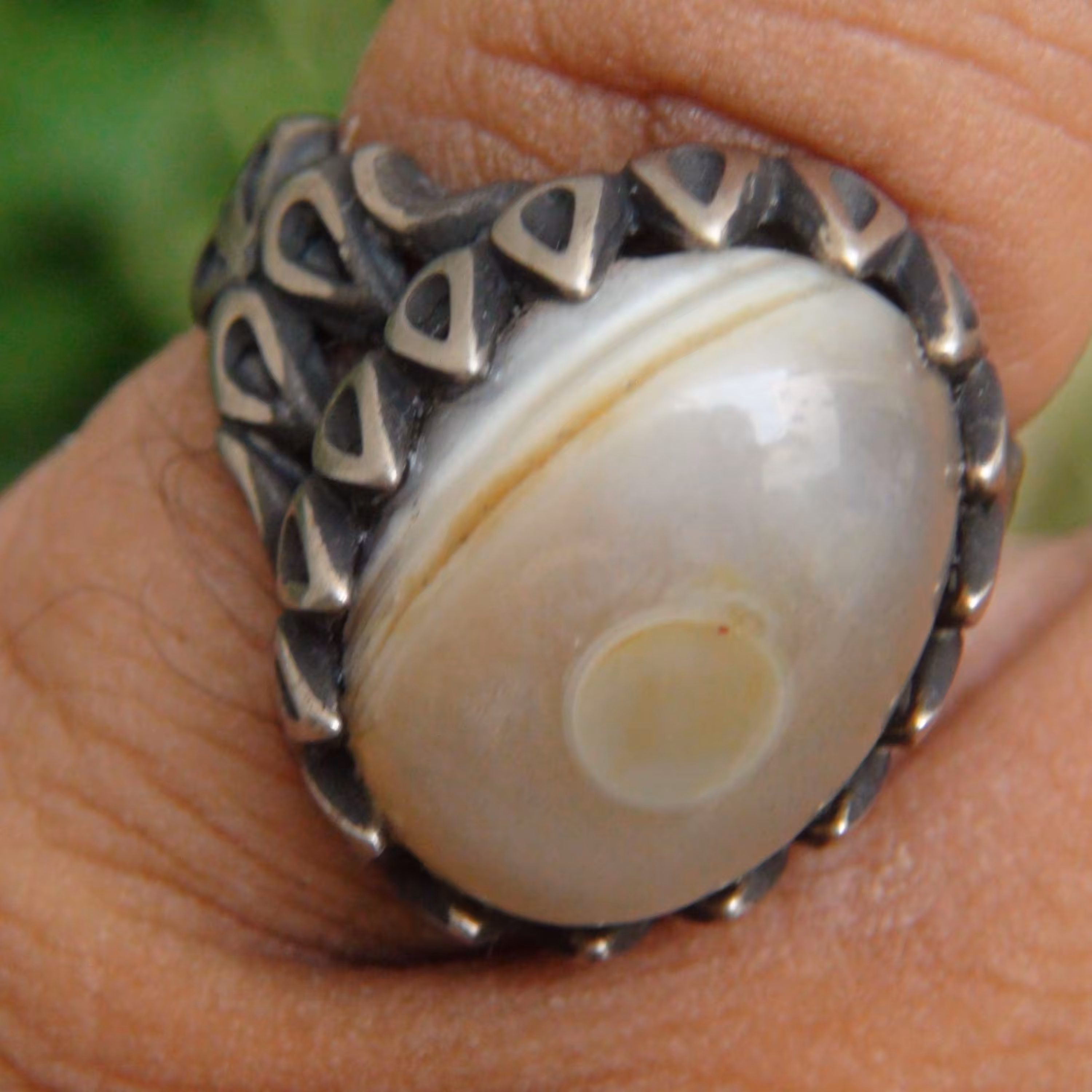 انگشتر نقره عقیق باباقوری بسیار زیبا