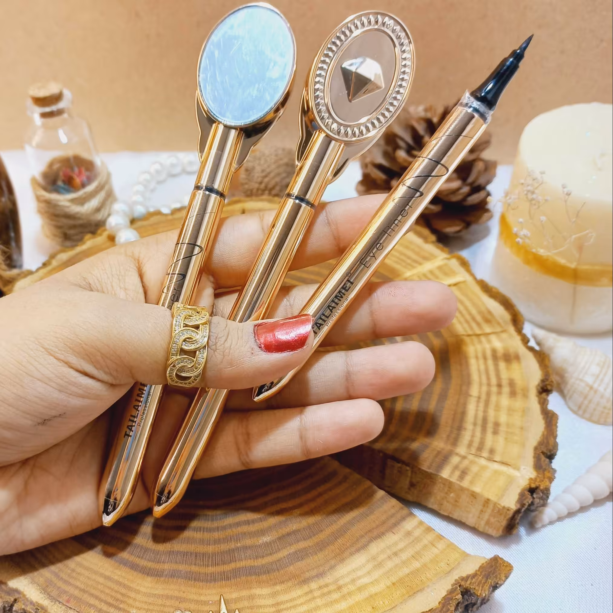 خط چشم ضدآب الماسی آینه دارتایلامی