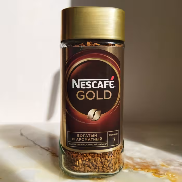 قهوه فوری نسکافه گلد 95 گرمی ساخت کشور روسیه بامبوشاپ 