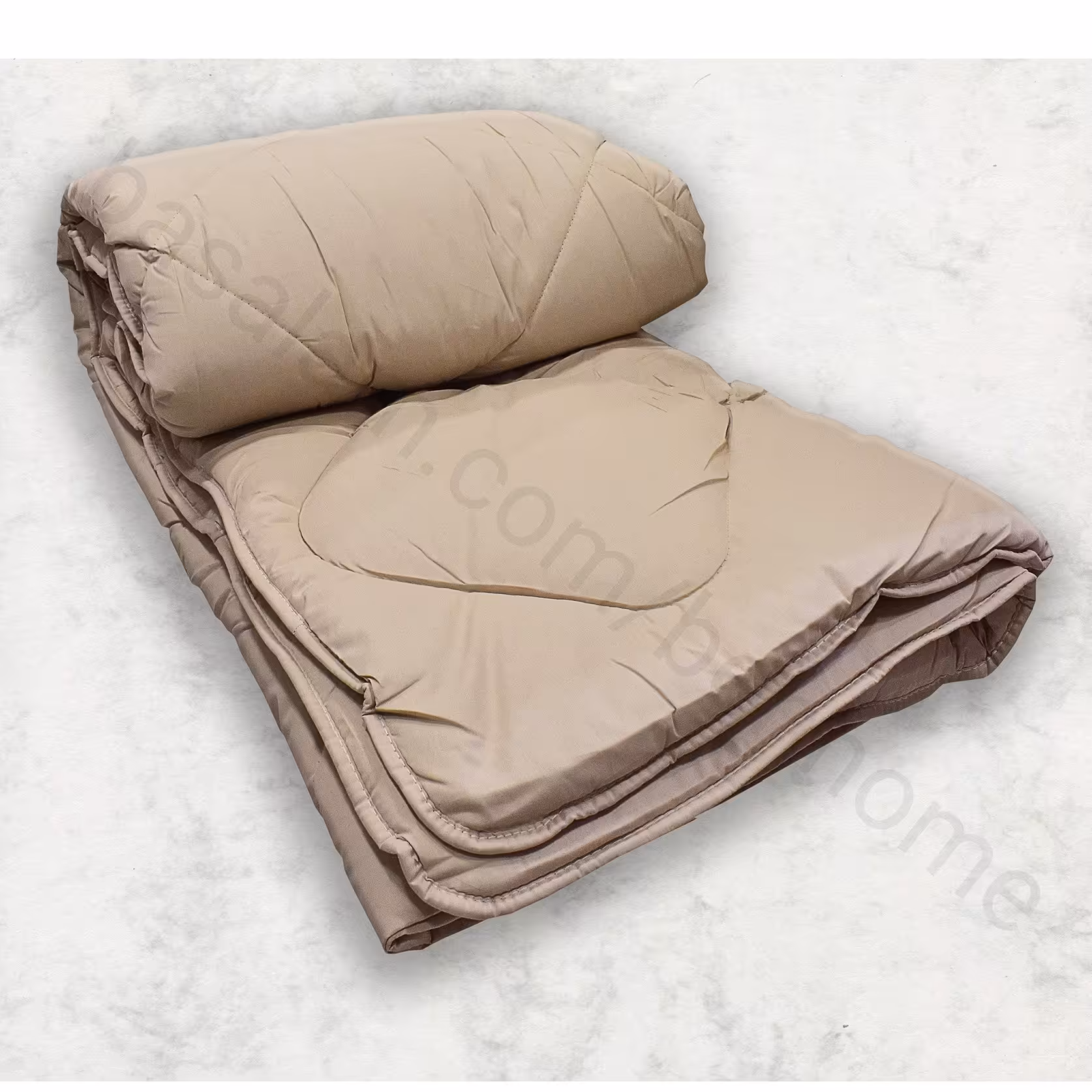 لحاف لایت هتلی یک نفره نخی رنگ بژ