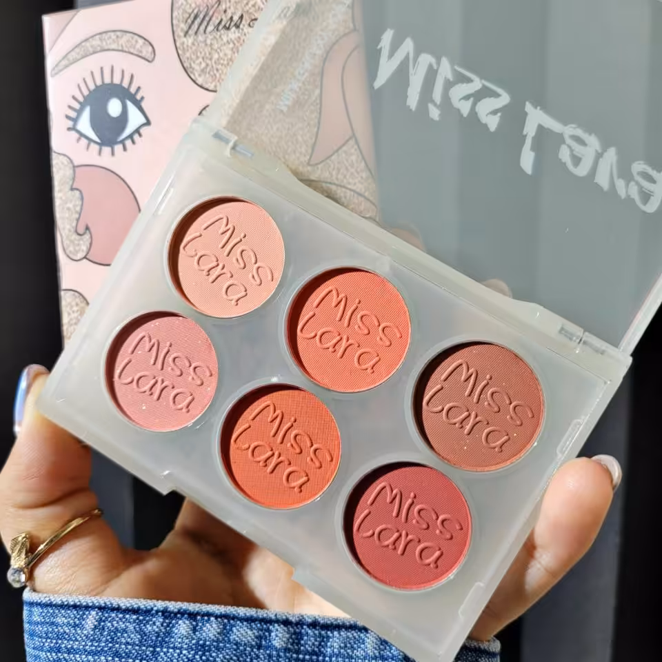 پالت رژ گونه 6 رنگ میس لارا