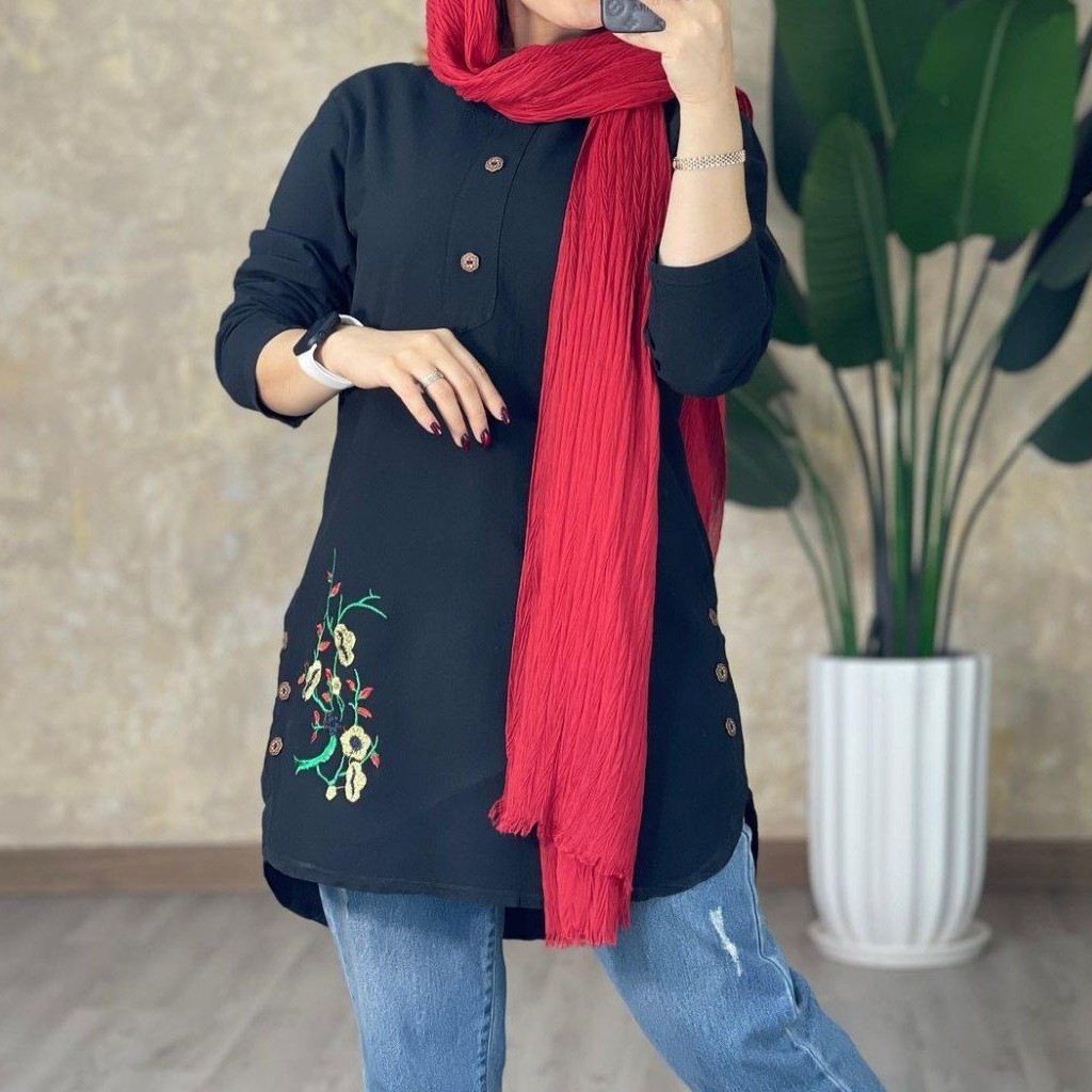 مانتو تابستانی مانتو زنانه مانتو مشکی مانتو مجلسی تونیک لباس زنانه سارفون شومیز بلوز