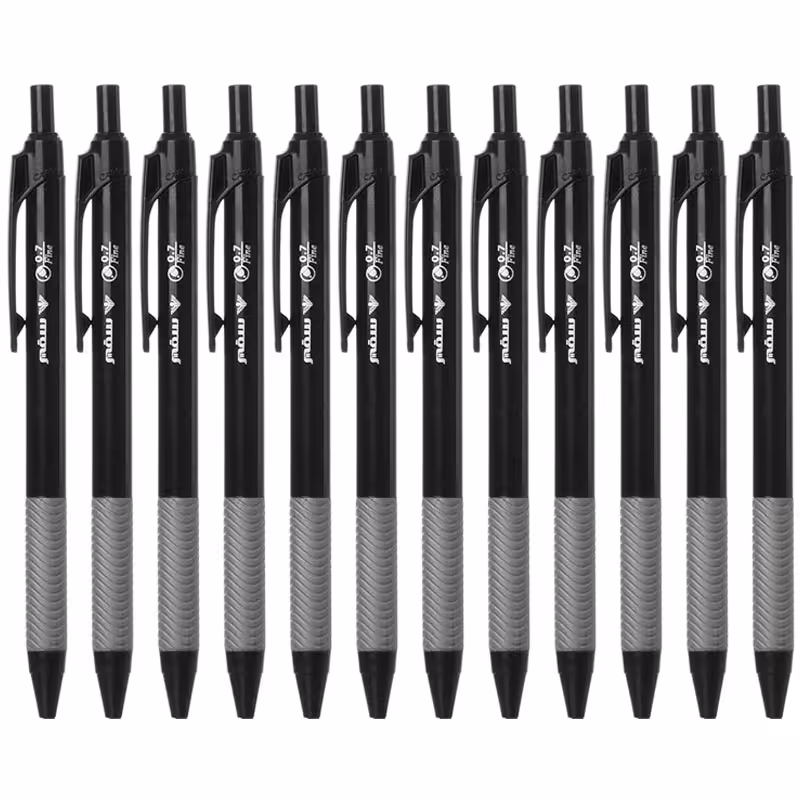 خرید خودکار سفیر مشکی مدل فشاری قطر 0.7 میلی متر بسته 12 عددی