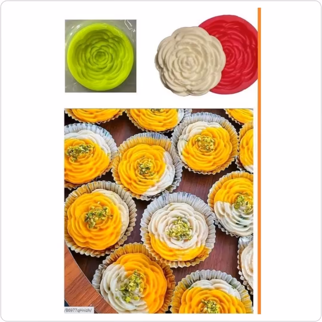 مولد گل رز باز  مناسب حلوا، دسر، خمیر فوندانت و...