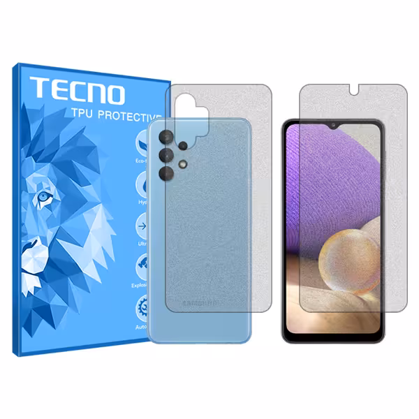 گلس صفحه نمایش و پشت گوشی سامسونگ Galaxy A32 5G مدل مات برند تکنو کد SS