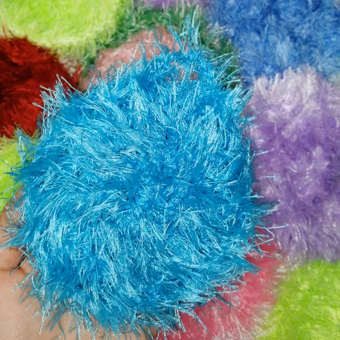 اسکاچ ظرف شویی بافتنی یک لایه قرمز دور آبی کم رنگ 