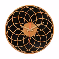 ساعت دیواری چوبی مدل کیتا کلاسیک کد CK 606-CM - (قطر 35 cm)