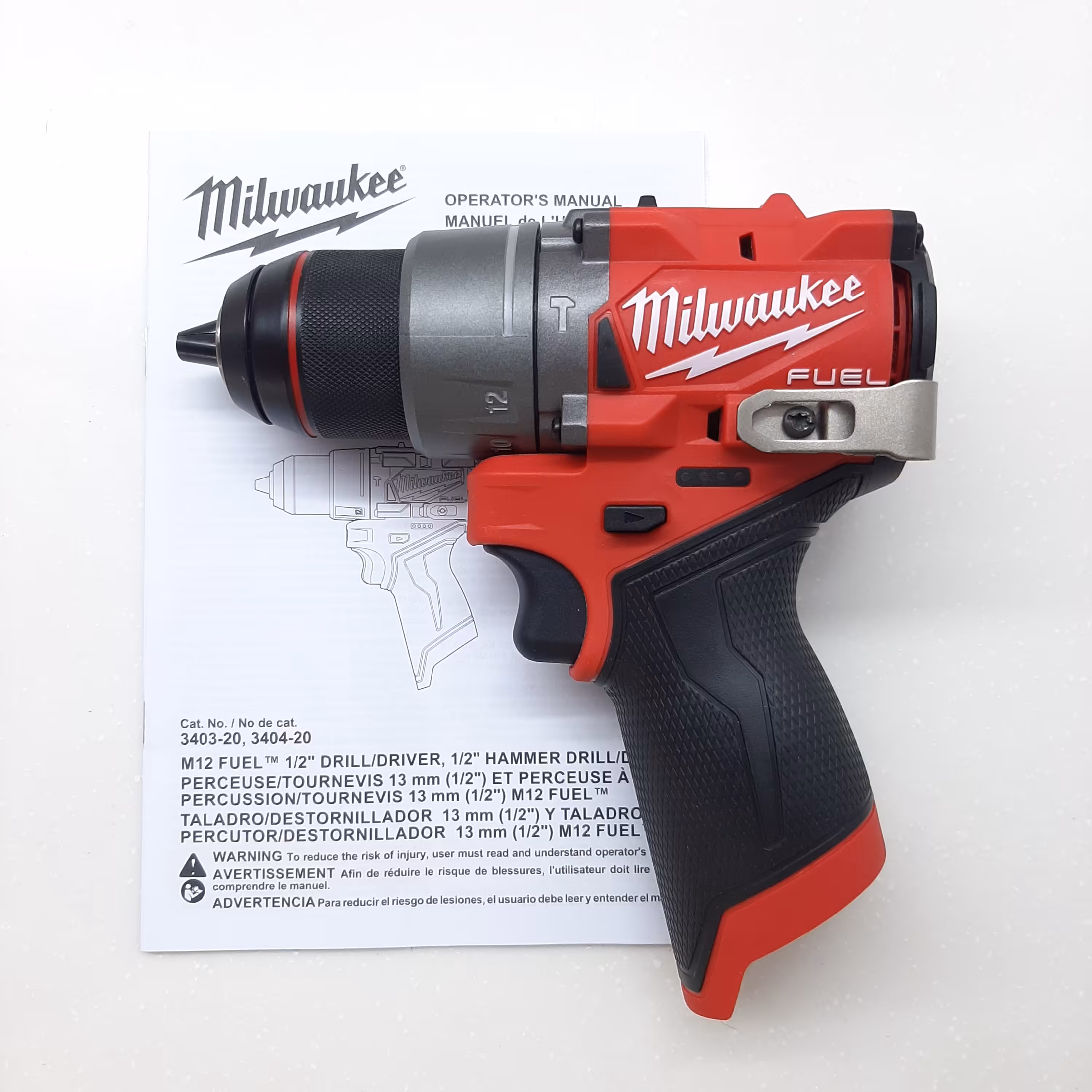 دریل شارژی میلواکی مدل 3404    m12  تنه خالی بدون باتری و شارژر 