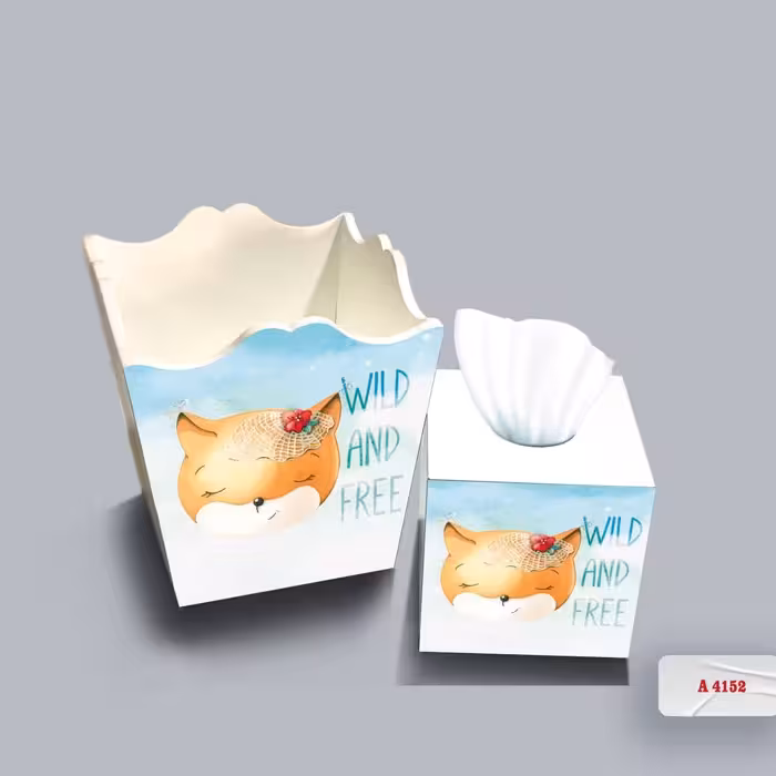 سطل وجای دستمال چوبی کودک قابل اجرادرطرح و رنگ دلخواه شما