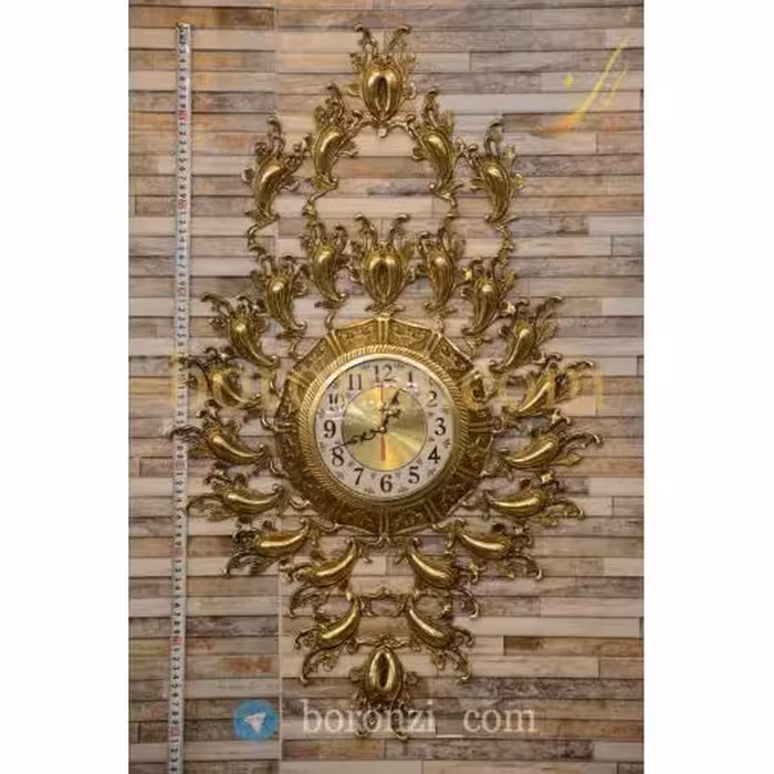 ساعت دیواری برنزی طرح زیتون
