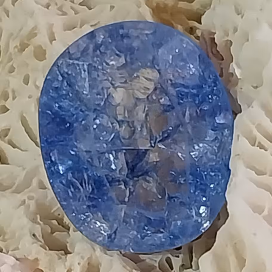 نگین توپاز طبیعیه یخی سوئیسی7.50قیراط