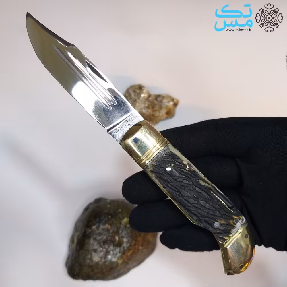 چاقوی ضامندار طرح کبوتر  دستساز زنجان 030