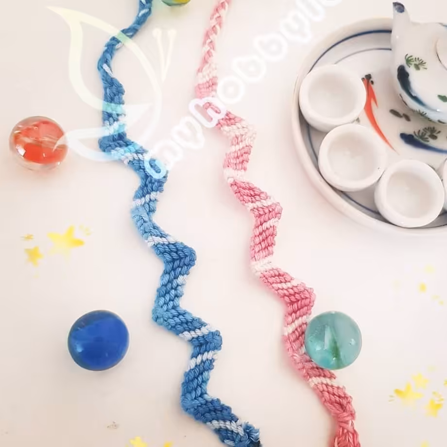 دستبند دوستی بافت زیگزاگ