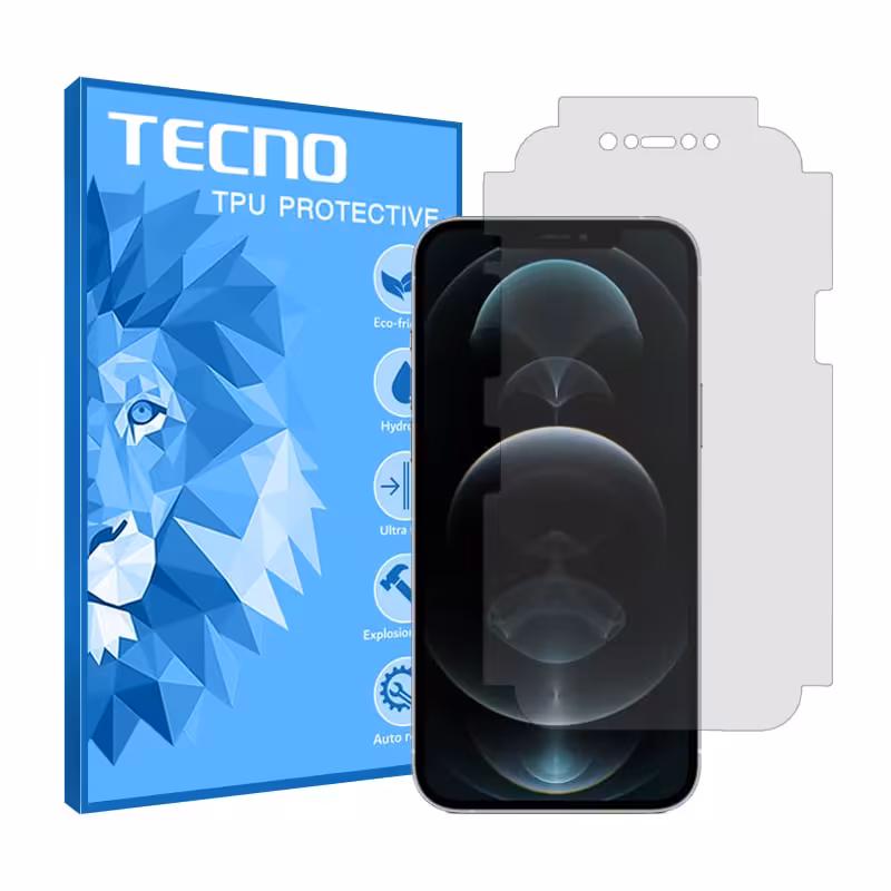 گلس اپل iPhone 12 Pro Max مدل هیدروژلی شفاف برند تکنو کد M