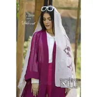 ست تابستانه برند set مدل دلوین کد 1854 رنگ سرخابی