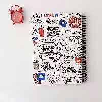 دفتر 100 برگ الیپون طرح فست فود سایز وزیری 