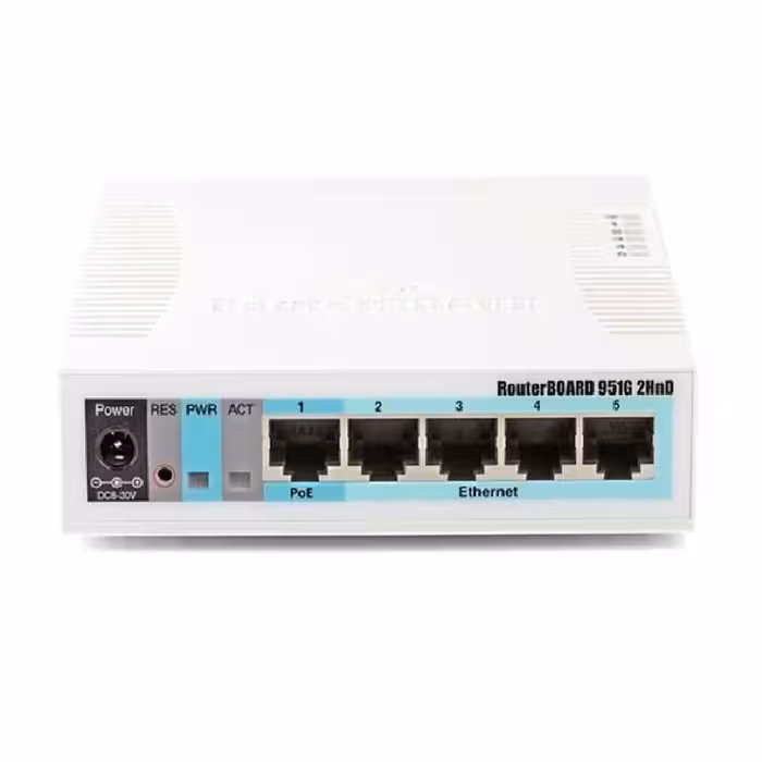 قیمت و خرید روتر 5 پورت گیگابیت میکروتیک مدل RB951G-2HnD | یاس ارتباط