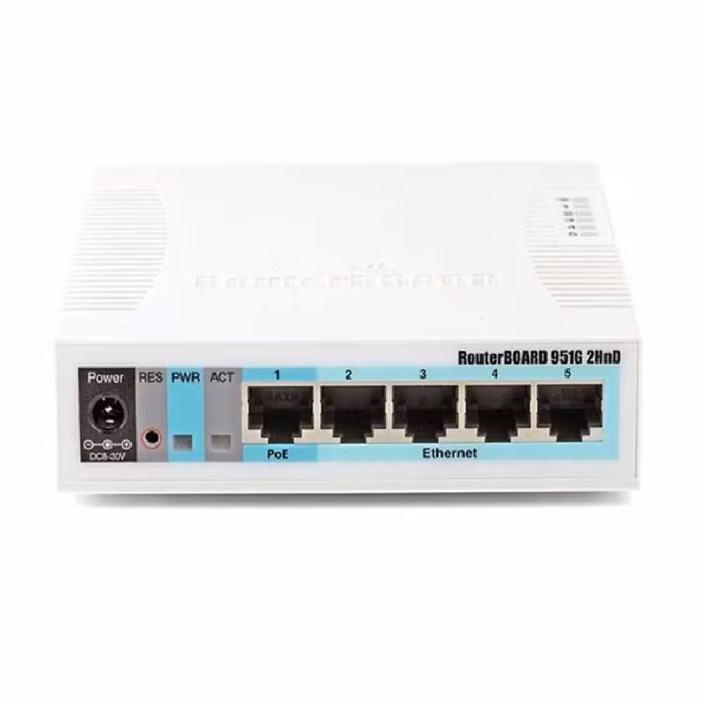 قیمت و خرید روتر 5 پورت گیگابیت میکروتیک مدل RB951G-2HnD | یاس ارتباط