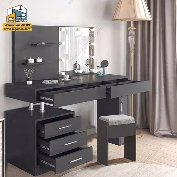 میز آرایش لامپ دار کد DMP148 - فروشگاه سه گامه