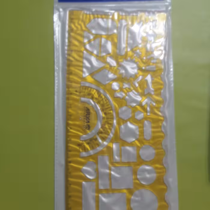 خط کش ژله ای دوتایی اشکال خیام شمالی نوشت افزار پاکزادی 