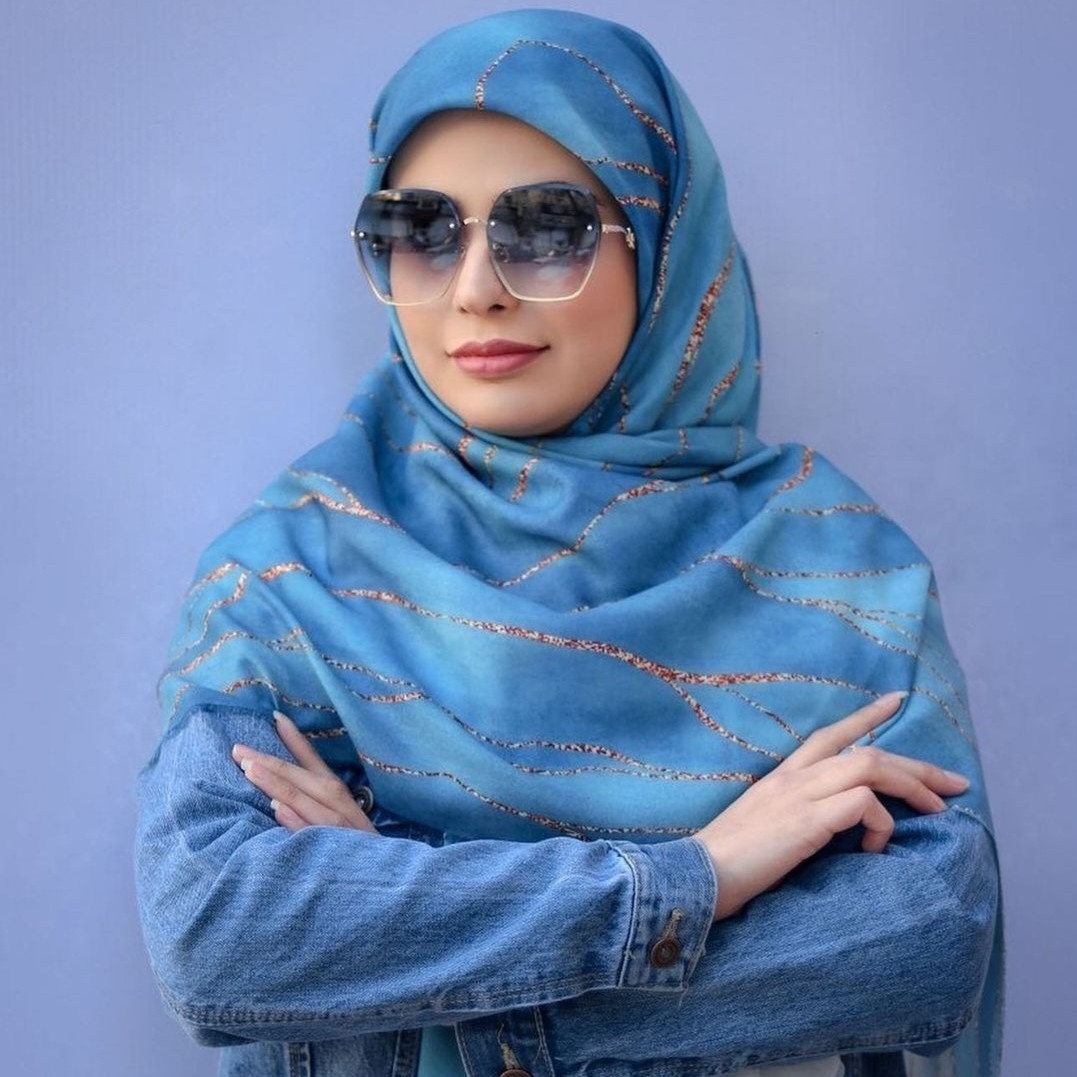 روسری آبی چهارفصل