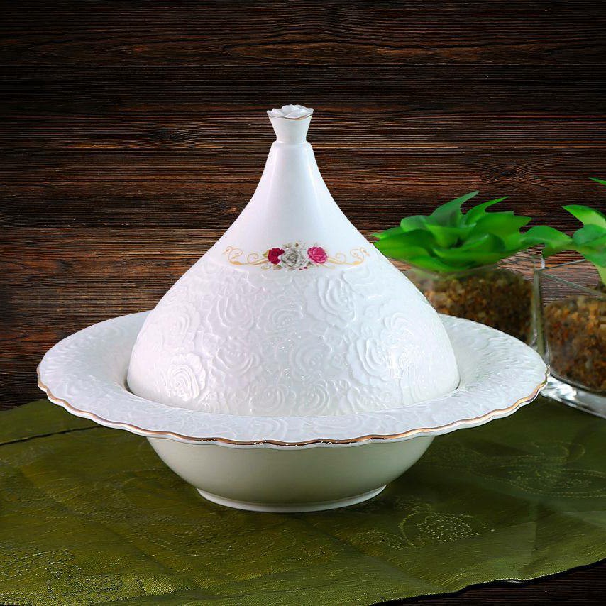 شکلات خوری درب دار چینی گل سرخ ساخت کشور چین