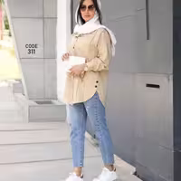 مانتو اسپرت زنانه نخی ترک‌لند مدل کد 311