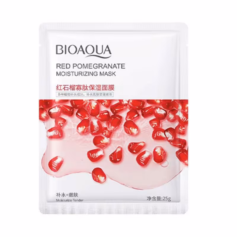 ماسک ورقه ای صورت انار سرخ بیوآکوا 